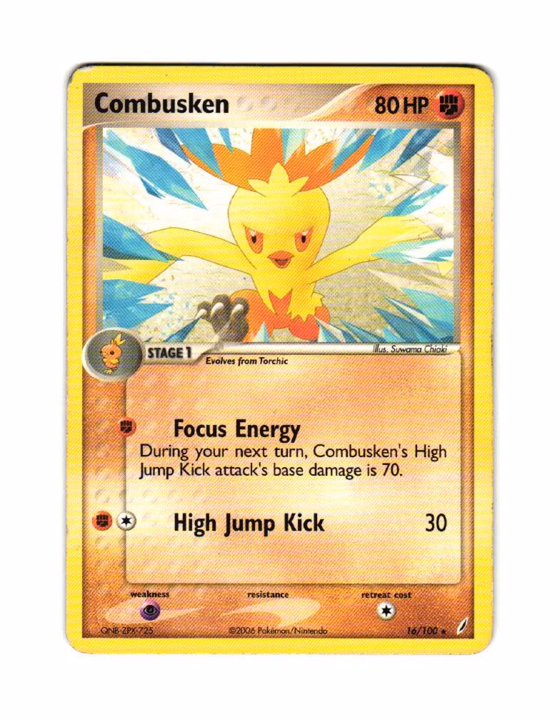 Combusken Rare 16/100 Ex Crystal Guardians Pokemon