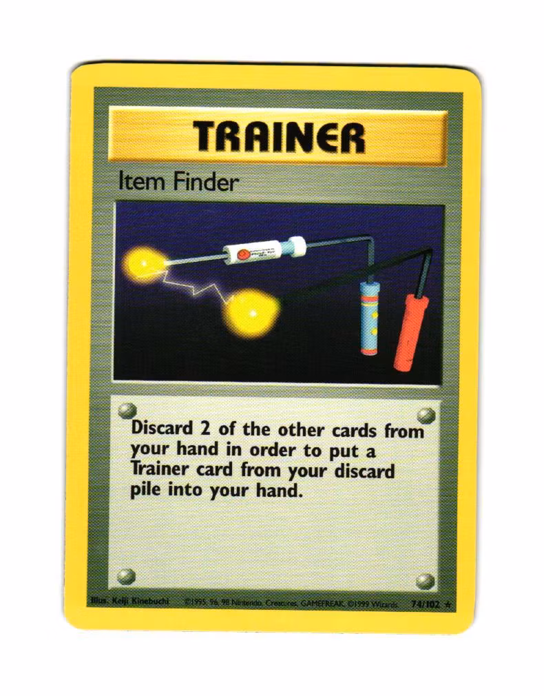 Item Finder Rare 74/102 Base Set Pokemon