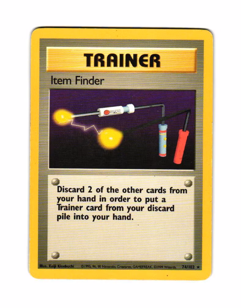 Item Finder Rare 74/102 Base Set Pokemon