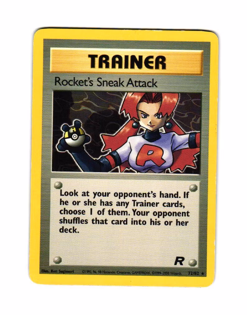 Rockets Sneak Attack Rare 72/82 Team Rocket Pokemon