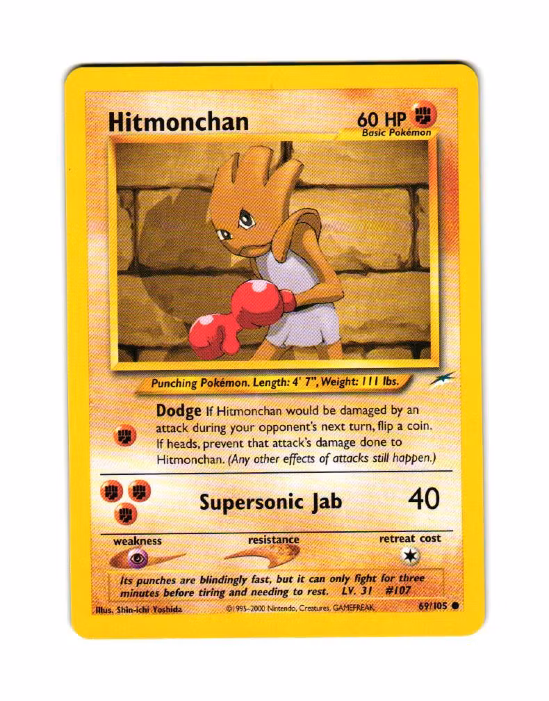 Hitmonchan Uncommon 69/105 Neo Destiny Pokemon