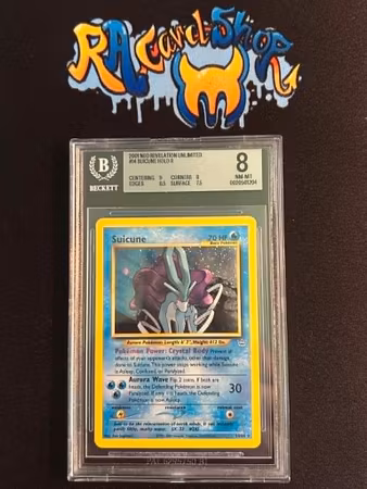 Suicune Holo Rare #14 Neo Revelation Pokemon Graded Card 8 Beckett