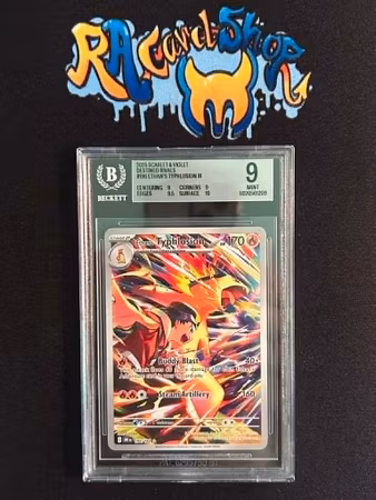 Ethans Typhlosion Illustration Rare #190 Destined Rivals Pokemon Graded Card 9 Beckett