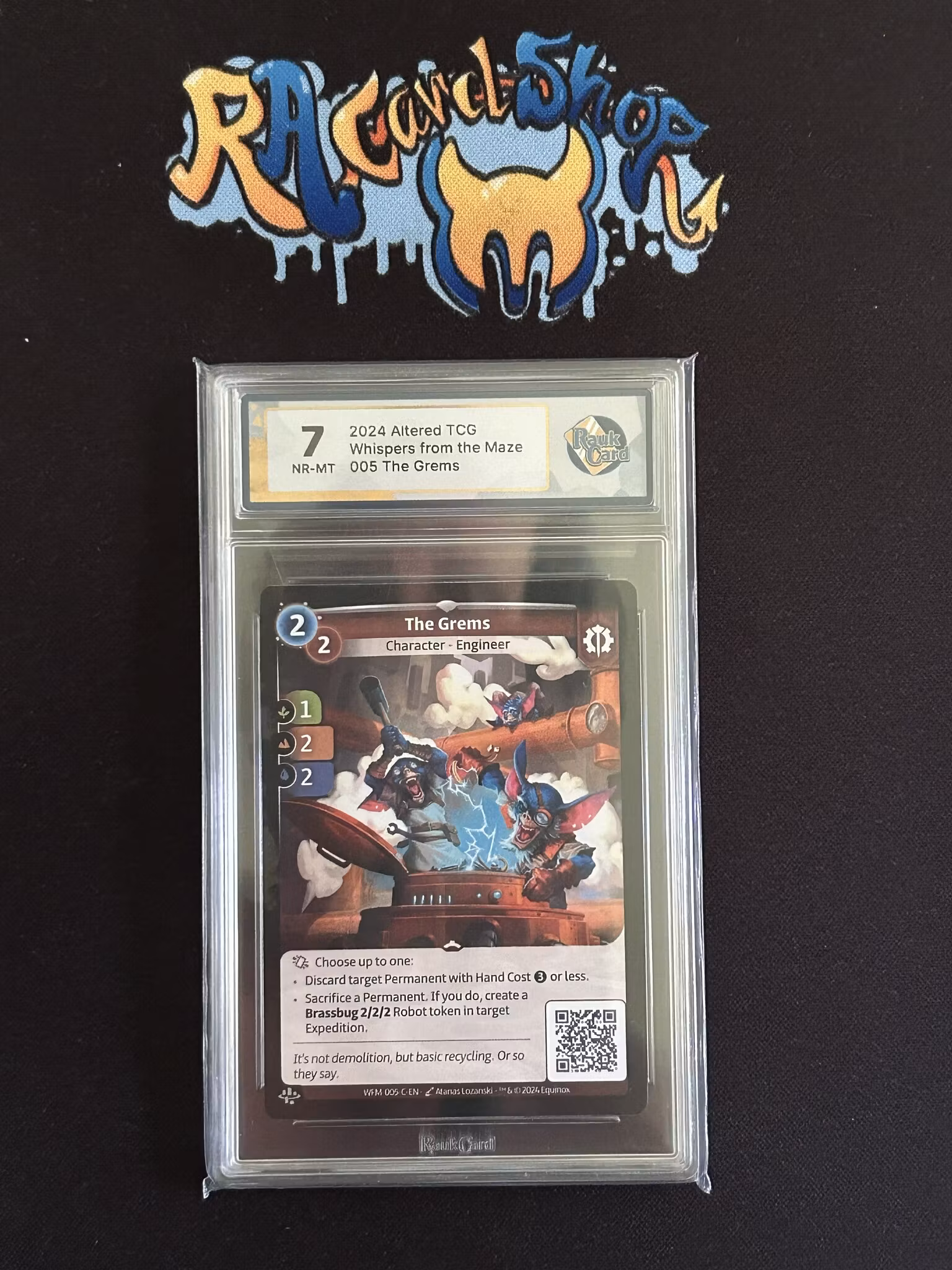 The Grems 005 Whispers From The Maze Altered TCG Graded Card 7 Rauk Card