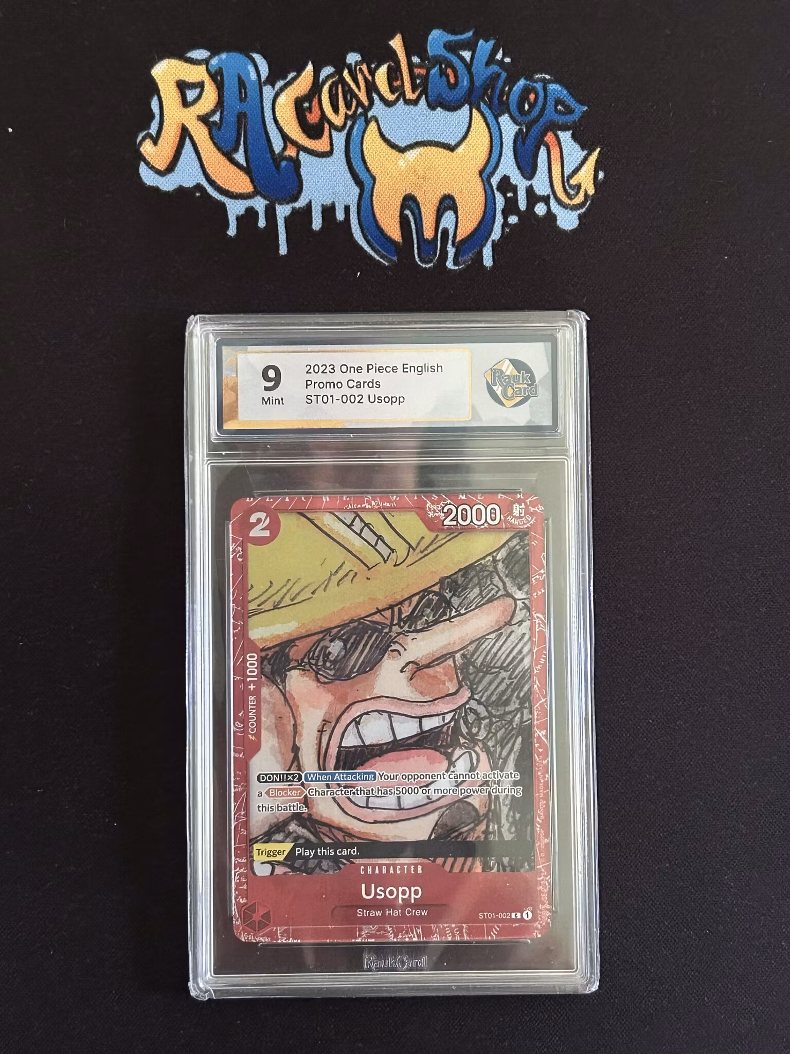 Usopp ST01-002 One Piece Graded Card 9 Rauk Card