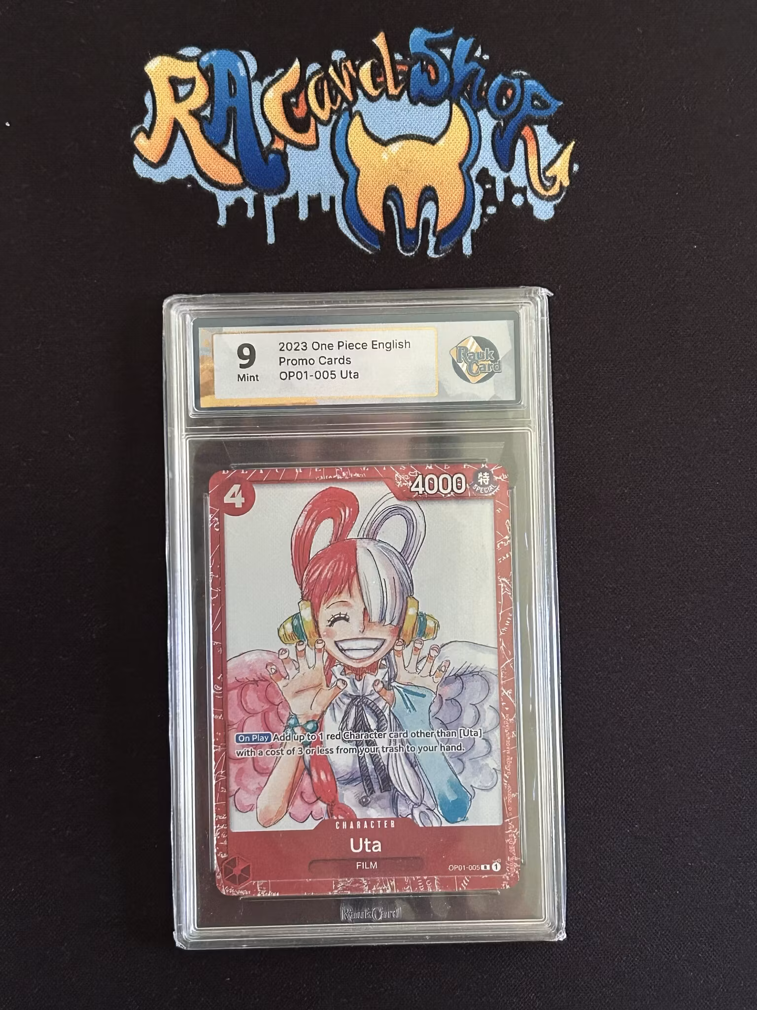Uta OP01-005 One Piece Graded Card 9 Rauk Card