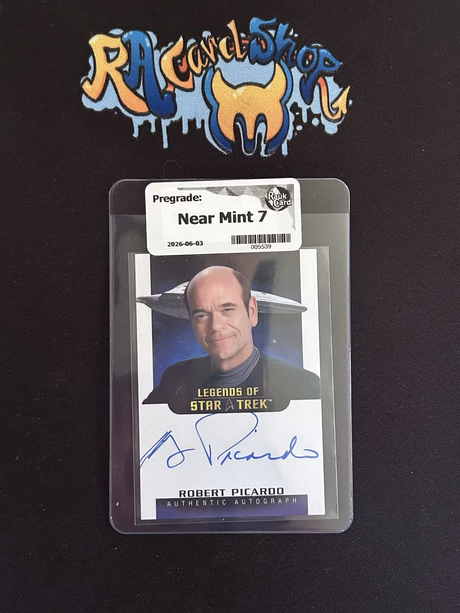 Robert Picardo Singed Star Trek Pregrade 7 Rauk Card