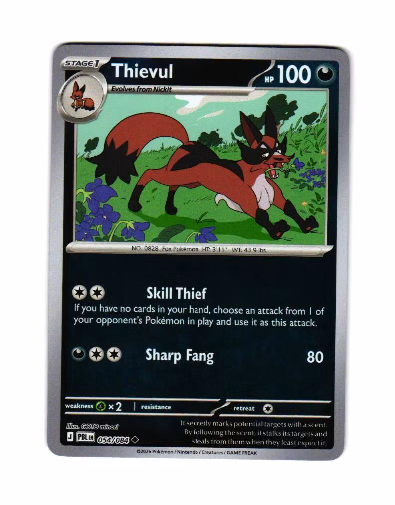 Thievul Reverse Holo Uncommon 054/084 Pitch Black Pokemon