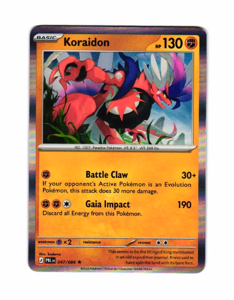 Koraidon Holo Rare 047/084 Pitch Black Pokemon