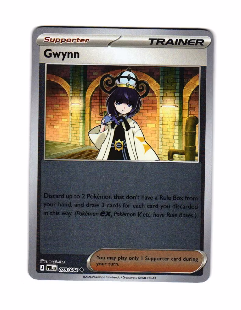 Gwynn Reverse Holo Uncommon 078/084 Pitch Black Pokemon