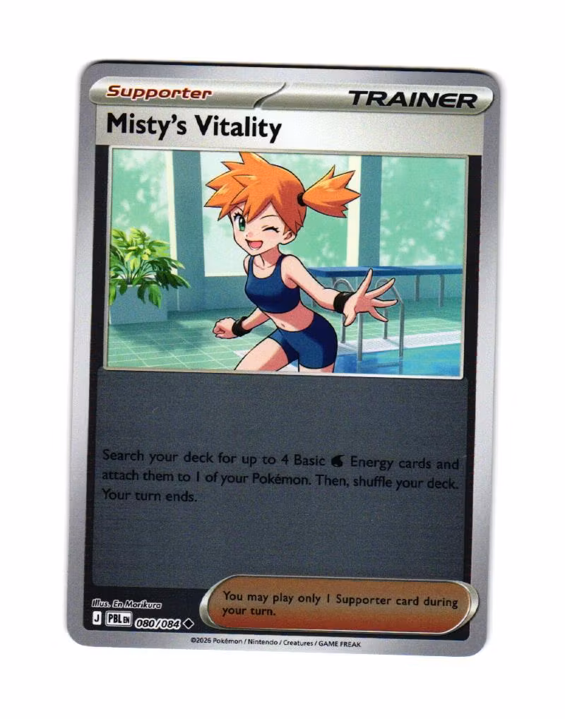 Mistys Vitality Reverse Holo Uncommon 080/084 Pitch Black Pokemon