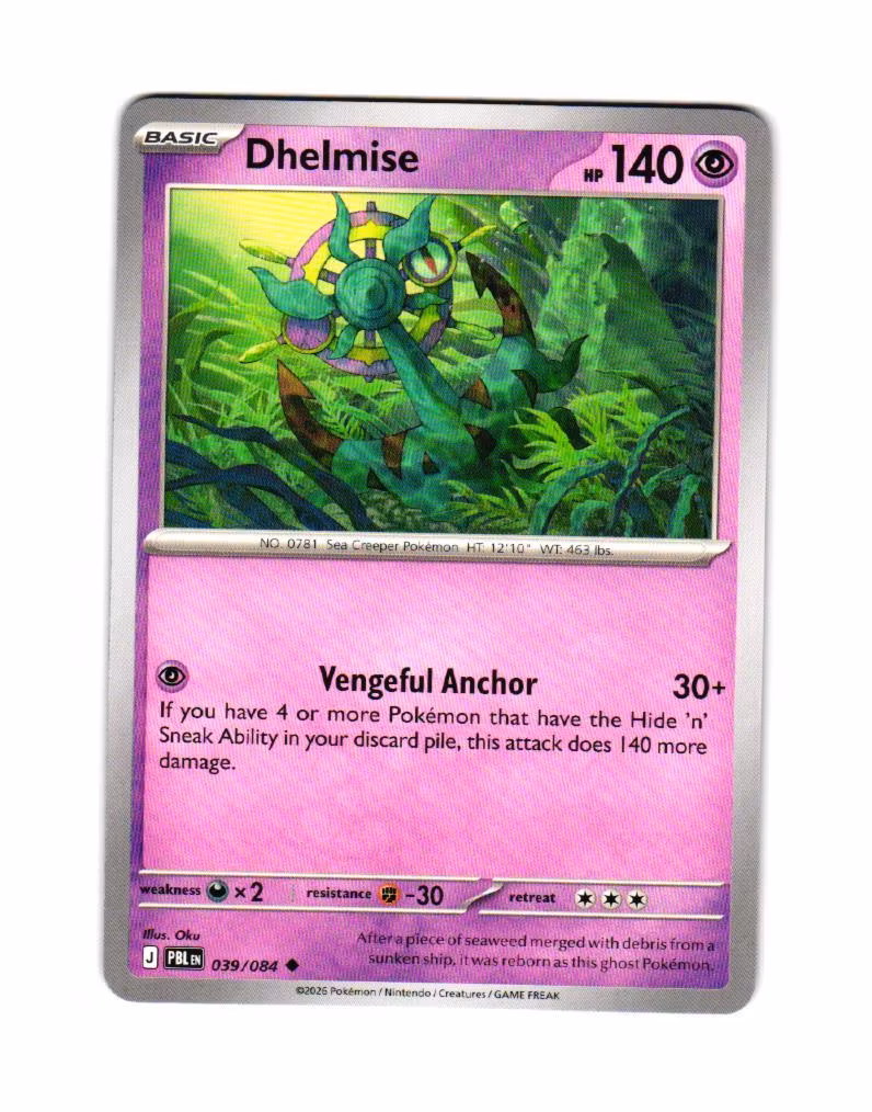 Dhelmise Uncommon 039/084 Pitch Black Pokemon