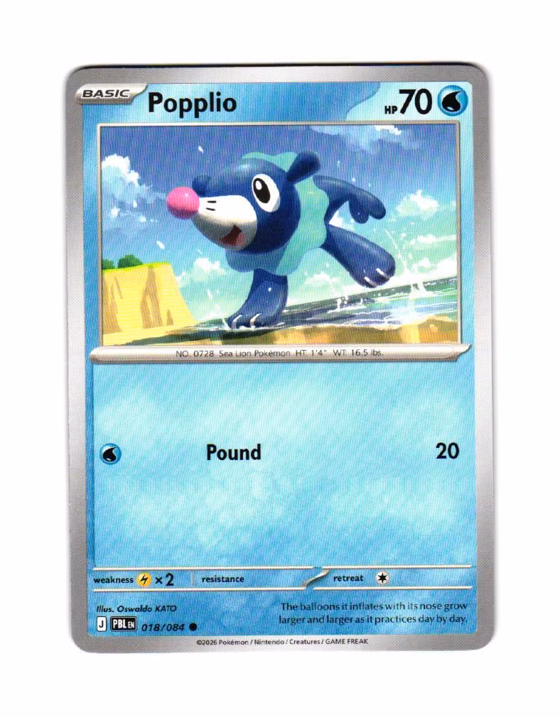 Popplio Common 018/084 Pitch Black Pokemon