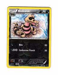 Krokorok Reverse Holo Uncommon 69/116 Plasma Freeze Pokemon