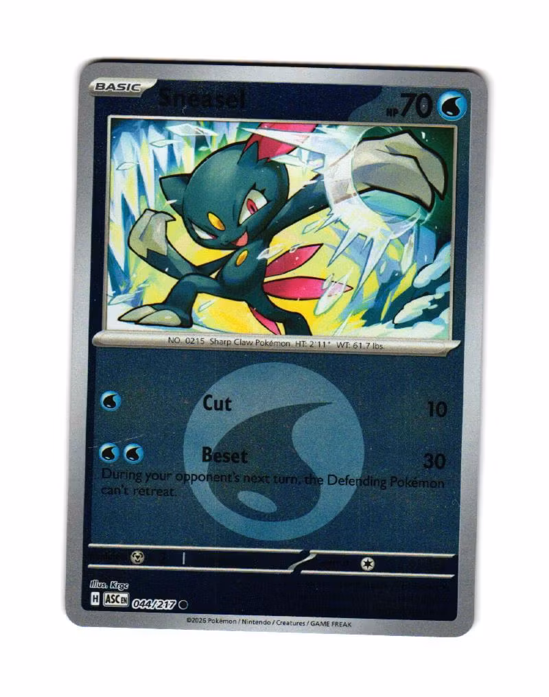 Sneasel Reverse Holo Common 044/217 Ascended Heroes Pokemon