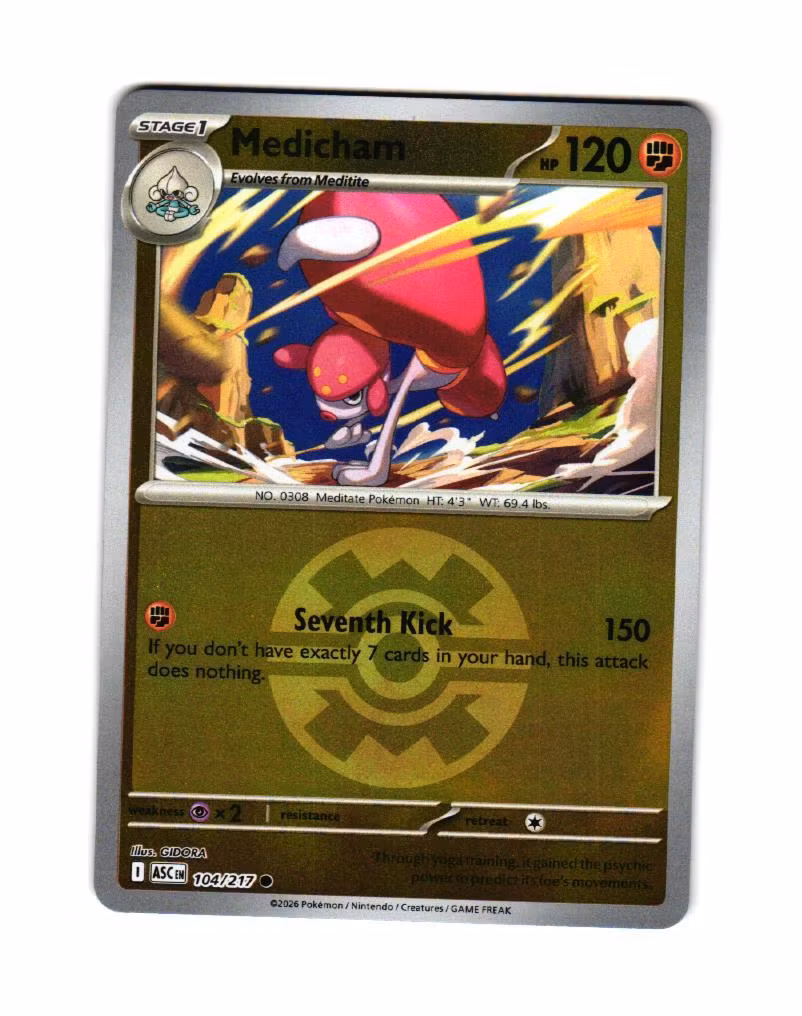 Medicham Quick Ball Reverse Holo Common 104/217 Ascended Heroes Pokemon