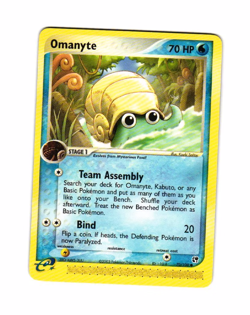 Omanyte Common 70/100 EX Sandstorm Pokemon