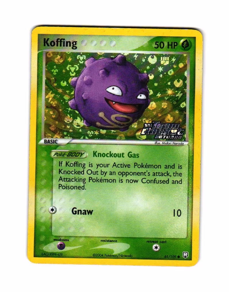 Koffing Reverse Holo Common 61/109 EX Team Rocket Returns Pokemon