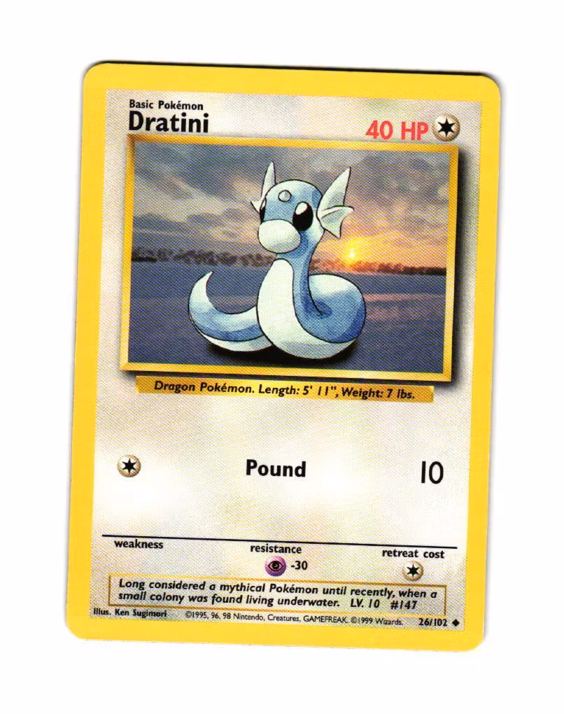 Dratini Uncommon 26/102 Base Set Pokemon