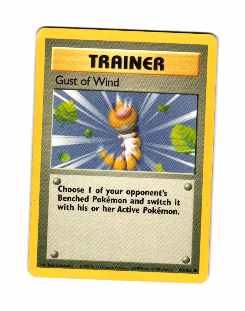 Gust of Wind Common 93/102 Base Set Pokemon