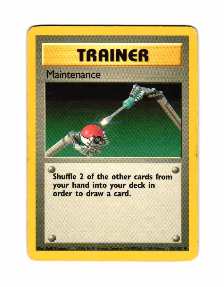 Maintenance Uncommon 83/102 Base Set Pokemon TCG