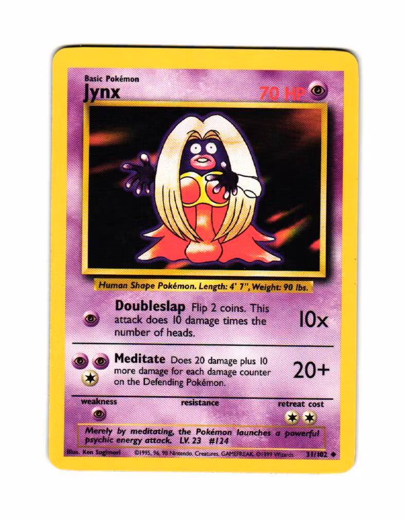 Jynx Uncommon 31/102 Base Set Pokemon