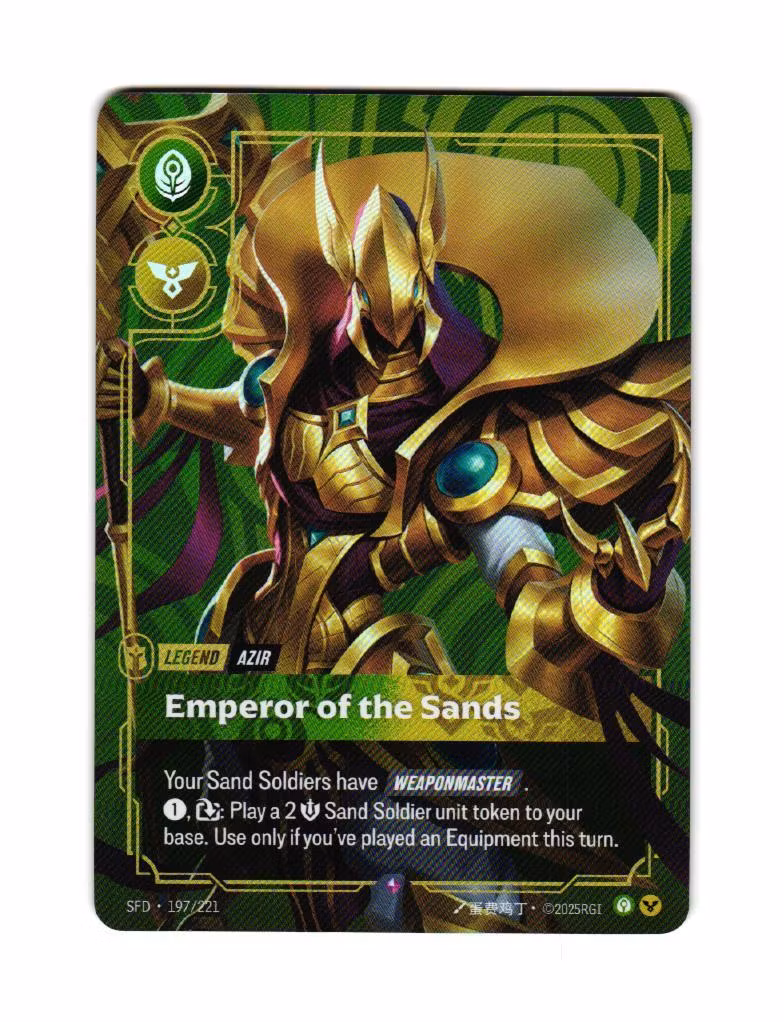 Azir Emperor of the Sands Rare 197/221 Spiritforged Riftbound