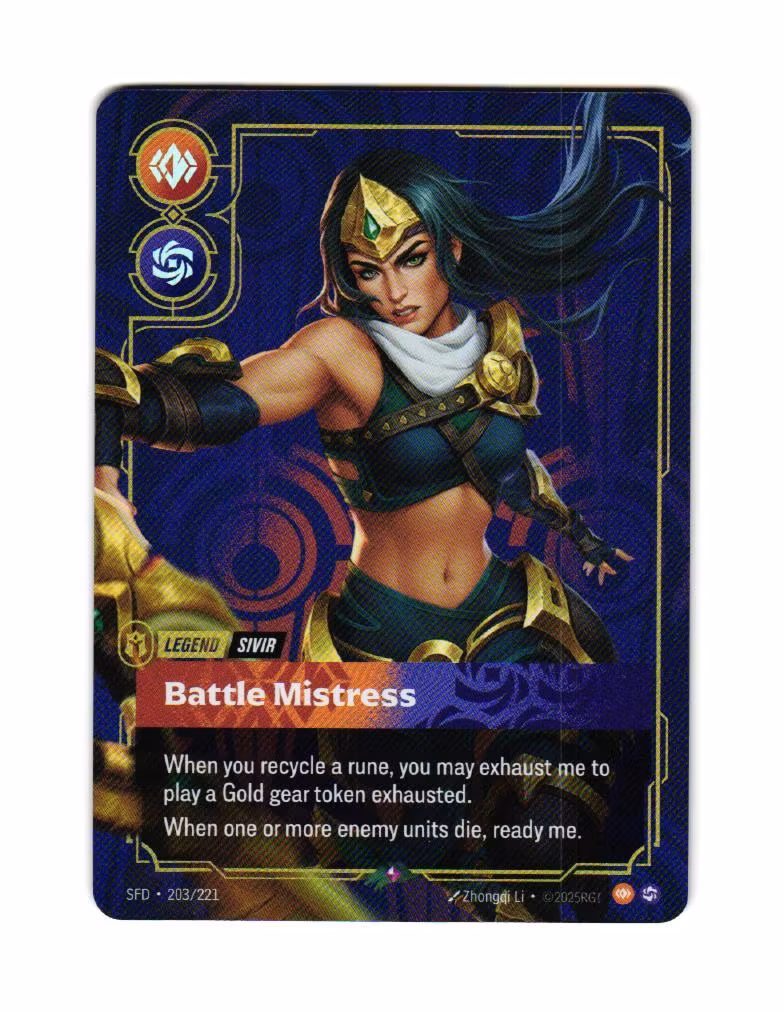 Sivir, Battle Mistress Rare 203/221 Spiritforged Riftbound