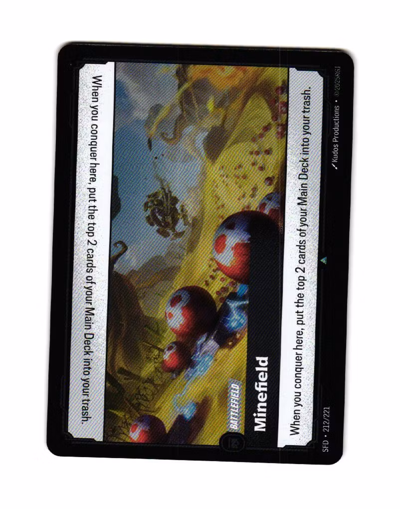Minefield Reverse Holo Umcommon 212/221 Spiritforged Riftbound