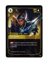Xin Zhao Vigilant Reverse Holo Rare 176/221 Spiritforged Riftbound