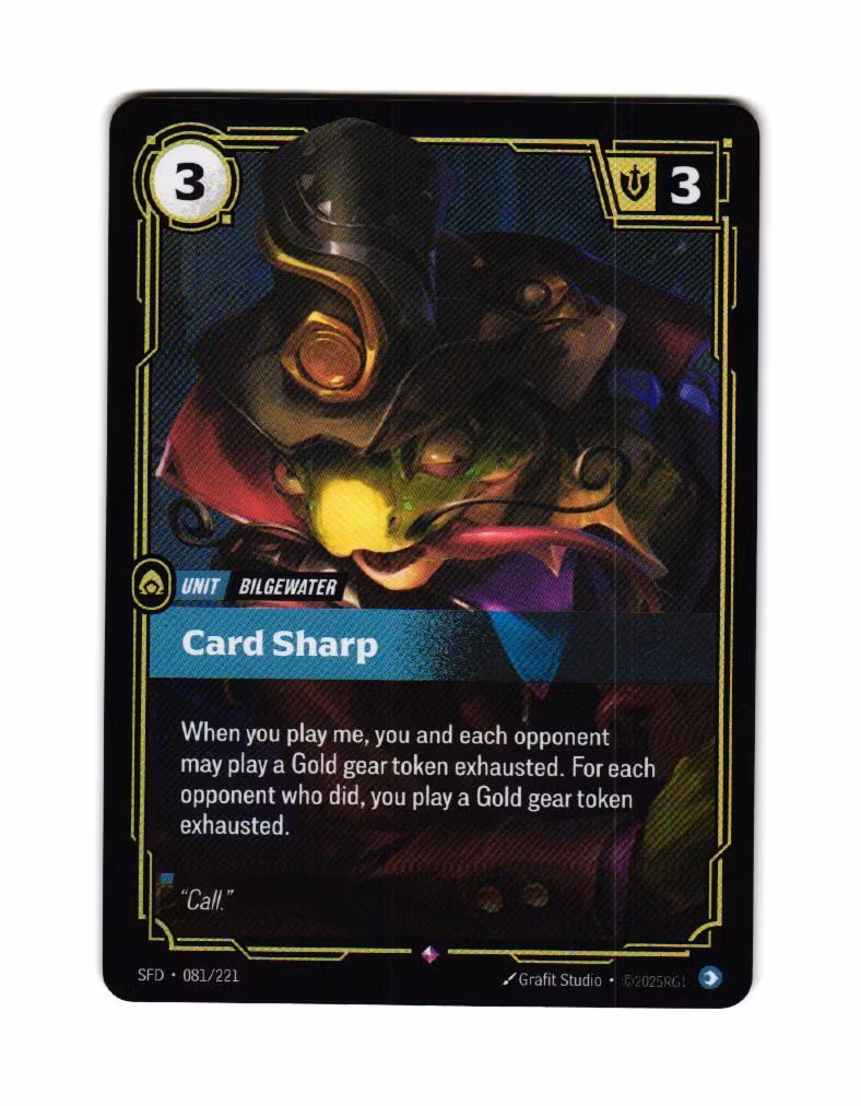 Card Sharp Reverse Holo Rare 081/221 Spiritforged Riftbound