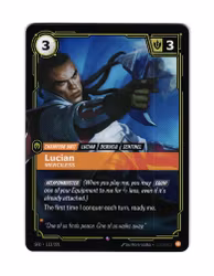 Lucian Merciless Reverse Holo Rare 113/221 Spiritforged Riftbound