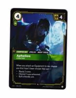 Aphelios Exalted Reverse Holo Rare 049/221 Spiritforged Riftbound