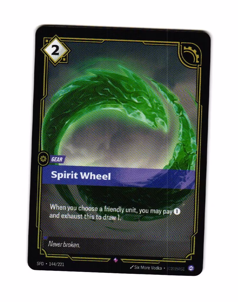 Spirit Wheel Reverse Holo Rare 144/221 Spiritforged Riftbound