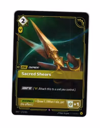 Sacred Shears Reverse Holo Rare 172/221 Spiritforged Riftbound