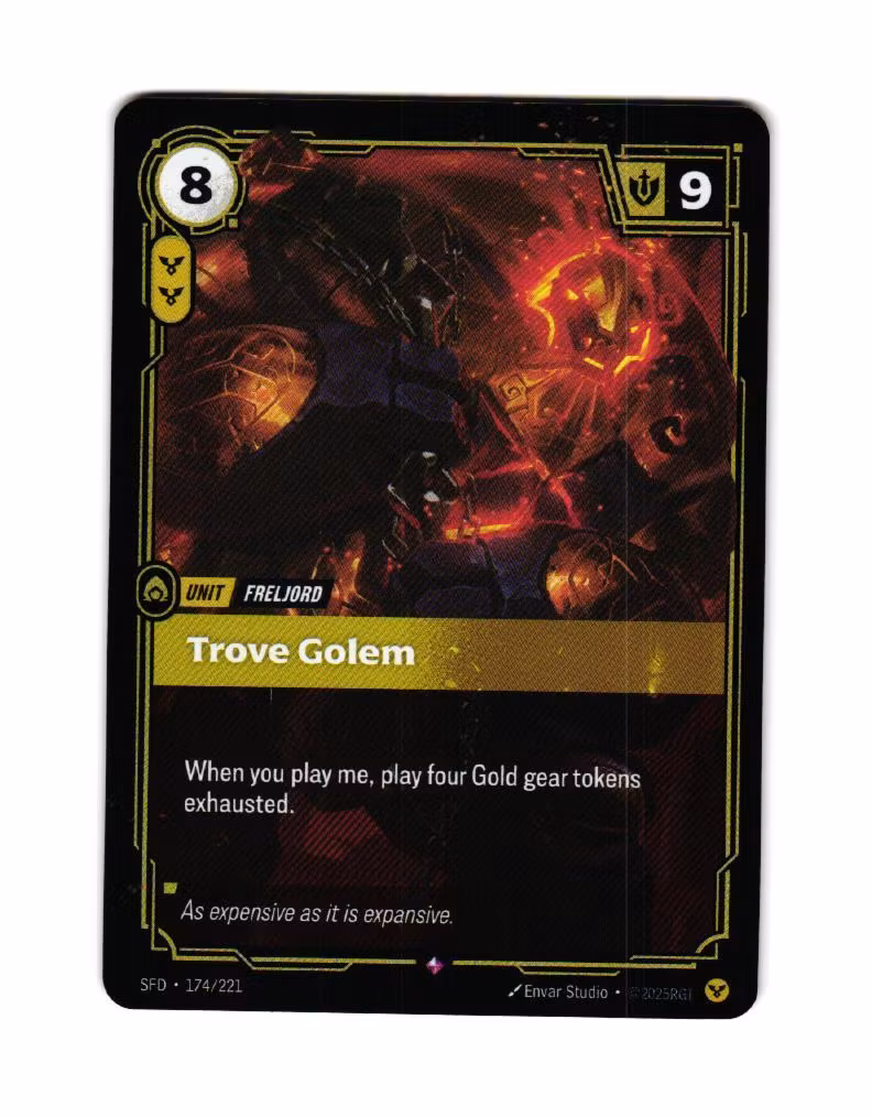 Trove Golem Reverse Holo Rare 174/221 Spiritforged Riftbound