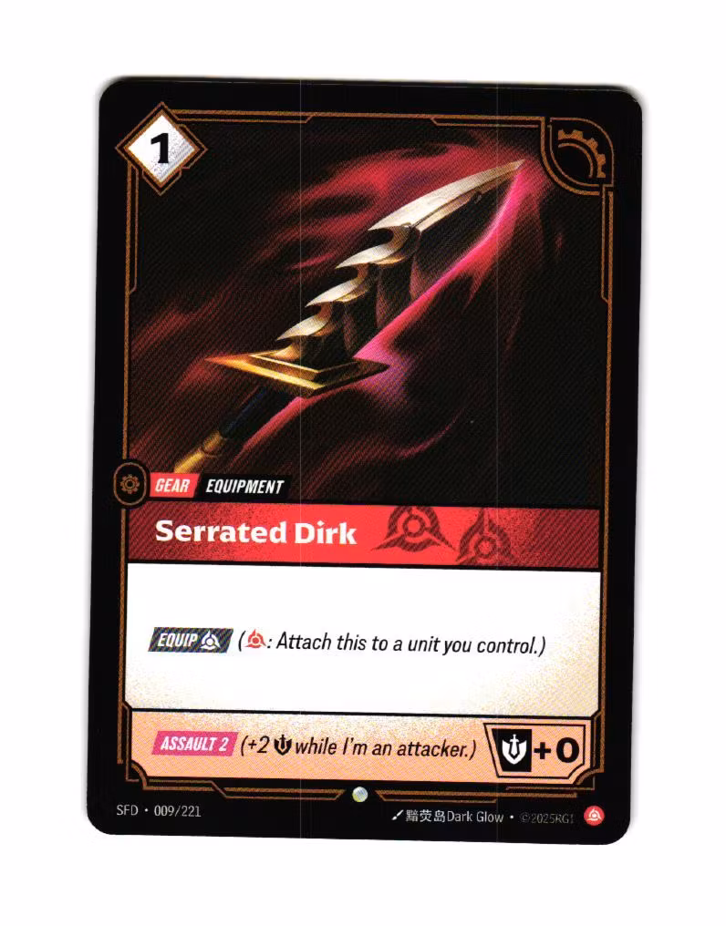 Serrated Dirk Common 009/221 Spiritforged Riftbound