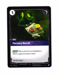 Factory Recall Uncommon 135/221 Spiritforged Riftbound