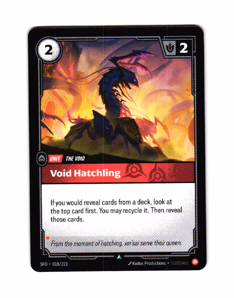 Void Hatchling Uncommon 018/221 Spiritforged Riftbound