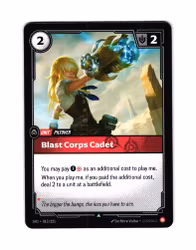Blast Corps Cadet Uncommon 013/221 Spiritforged Riftbound