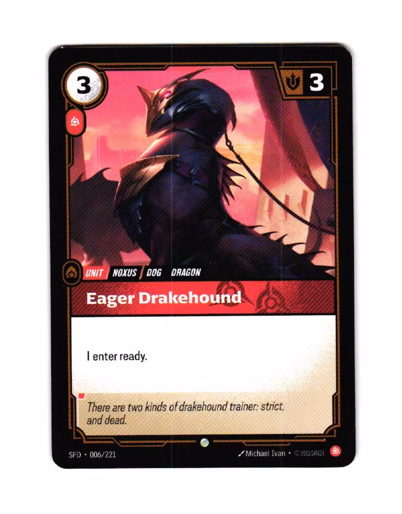 Eager Drakehound Common 006/221 Spiritforged Riftbound
