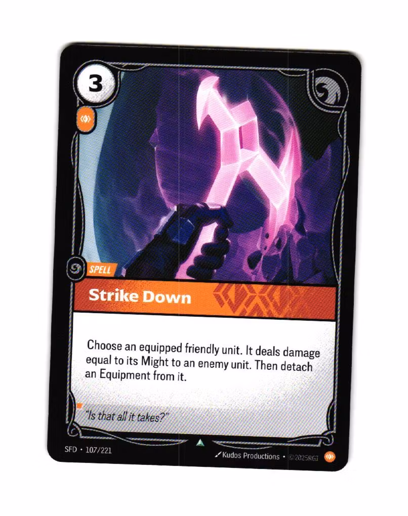 Strike Down Uncommon 107/221 Spiritforged Riftbound