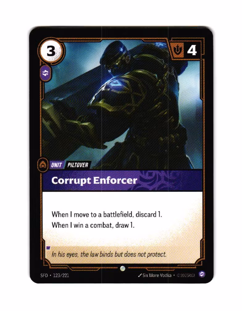 Corrupt Enforcer Common 123/221 Spiritforged Riftbound
