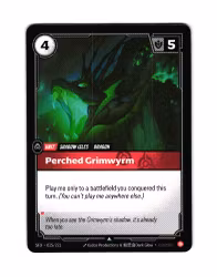 Perched Grimwyrm Uncommon 015/221 Spiritforged Riftbound