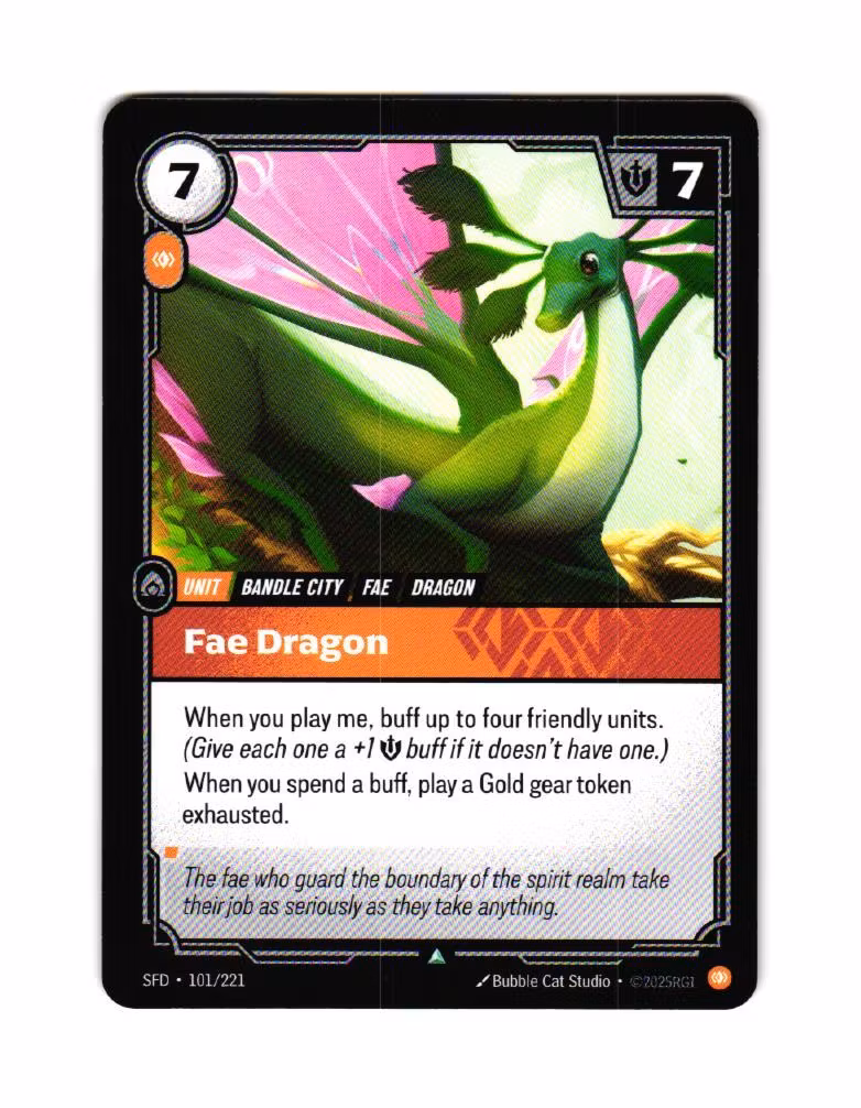 Fae Dragon Uncommon 101/221 Spiritforged Riftbound