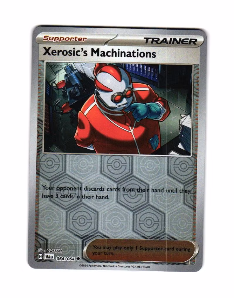 Xerosics Machinations Reverse Holo Uncommon 064/064 Shrouded Fable Pokemon