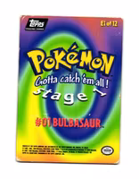 Bulbasaur Rainbow Foil #01 Topps Pokemon