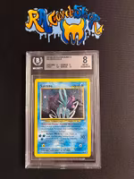 Suicune Holo Rare #14 Neo Revelation Pokemon Graded Card 8 Beckett