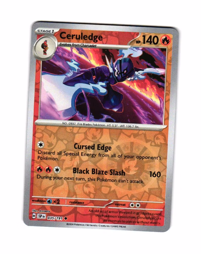 Ceruledge Reverse Holo Uncommon 035/191 Surging Sparks Pokemon