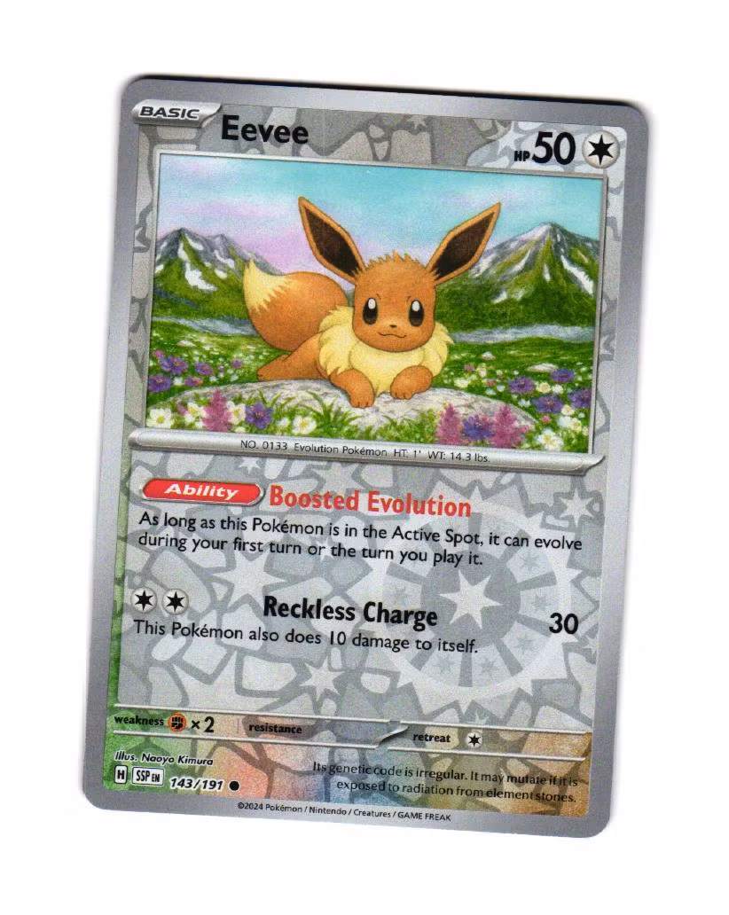 Eevee Reverse Holo Common 143/191 Surging Sparks Pokemon